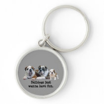 Bulldog Trio Keychain