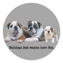 Bulldog Trio Sticker