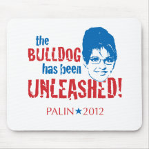 Bulldog Unleashed Pink - Sarah Palin 2012 Mouse Pad