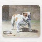  - Edwin Megargee (1883-1958) is the artist that created this wonderful Bulldog painting. He was known for his paintings, illustrations and etchings. Dog paintings classified as vintage, retro or nostalgia represent fragments of a lost past and show us how different many of these dogs appear when compared to current examples of their breeds. Over the years, I have become a collector of dog prints and treasure every one for different reasons and it is this passion for dog art that has inspired my vintage dog products. The Bulldog is gentle, friendly, and adoring, with a mischievous dose of stubbornness, the English Bulldog is incessantly loyal to its family. It usually gets along well with other animals, is particularly fond of children, and does best indoors. Highly spirited as a puppy, the English Bulldog grows up to be a calm adult. The breed prefers not to exercise, can easily overheat, and is prone to drooling and snoring. They are one of the most popular breeds currently ranking #8 on the AKCs most popular dog list. The Bulldog may be brindle, white, red, fawn, fallow or piebald. A great gift for you or any Bulldog lover.: Sizes 