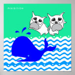 Bulldog Watch Blue Whale Poster posters