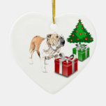 Bulldog Xmas Ornament