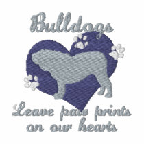Bulldogs Leave Paw Prints Blue embroidered shirts