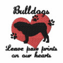 Bulldogs Leave Paw Prints embroidered shirts by MenagerieMayhem Bulldogs Leave Paw Prints embroidered shirts