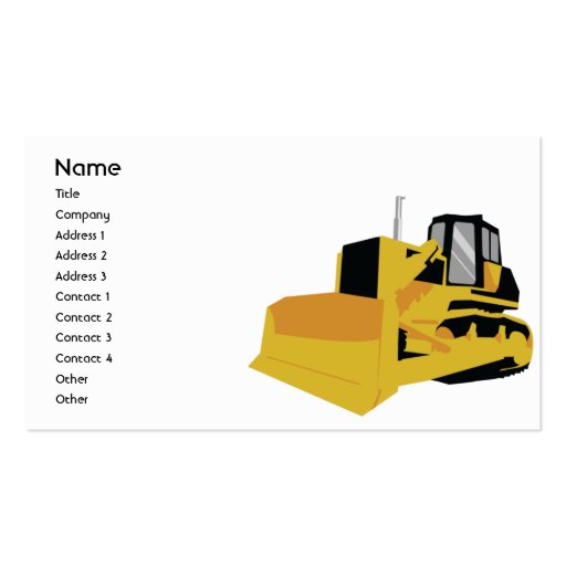 Bulldozer - Business Business Cards (front side)