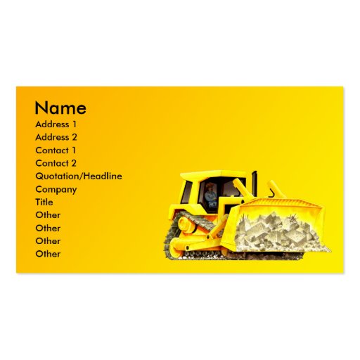 Bulldozer Business Card