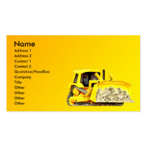 Bulldozer Business Card business cards