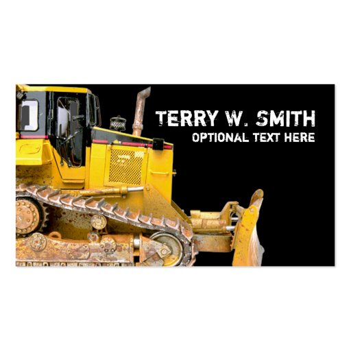 Bulldozer Business Card (front side)