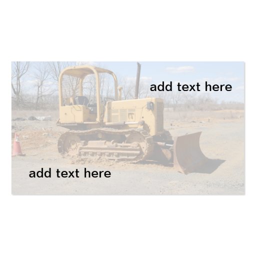 bulldozer business card templates