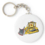 Bulldozer Cartoon Keychain