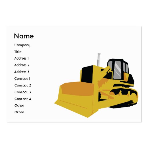 Bulldozer - Chubby Business Card (front side)