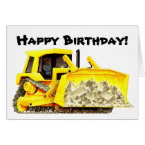 Bulldozer Greeting Card
