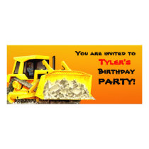 Bulldozer Party Invitation