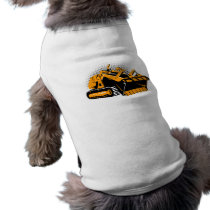 Bulldozer retro style pet clothing