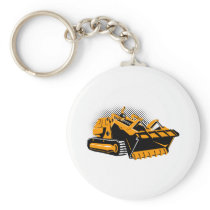 Bulldozer retro style key chains