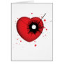 Bullet Hole Heart Greeting Card
