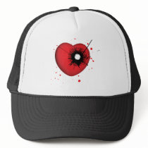 Bullet Hole Heart hats
