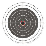 Bullet hole in the target - bull's eye shooting stickers