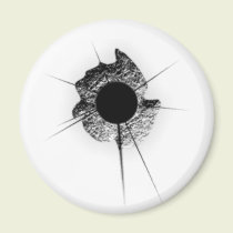 Bullet hole magnets