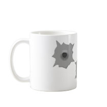 Bullet Hole Message Mug