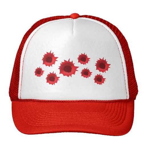 Bullet Holes in the Cap Trucker Hat Zazzle