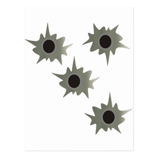 Bullet Holes Cards, Bullet Holes Card Templates, Postage, Invitations ...