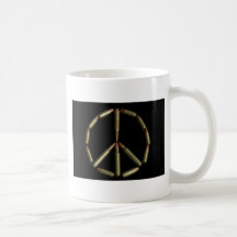 Bullet peace symbol coffee mugs