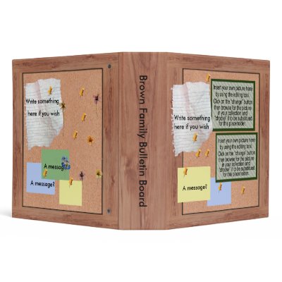 Bulletin Board 3 Ring Binders by missprinteditions