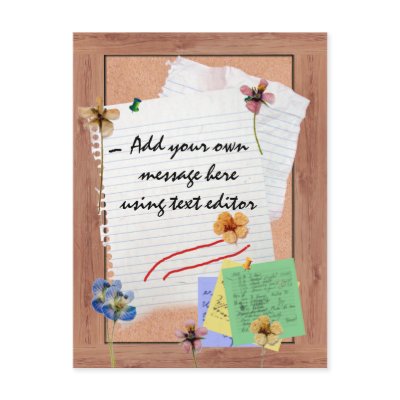 Bulletin Board Message Postcards by missprinteditions