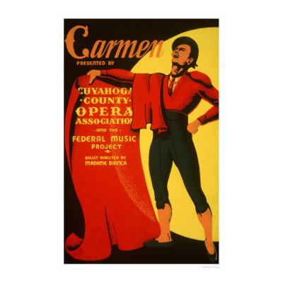 Bullfighter Carmen 1939 WPA Print by lc_wpa