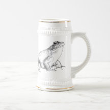 Bullfrog Art Mug Frog Beer Stein Frog Mug