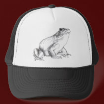 Bullfrog Cap Frog Hats Frog Art Caps & Gifts hats