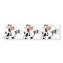 bullhorn cow scrapbook sticker bumper stickers