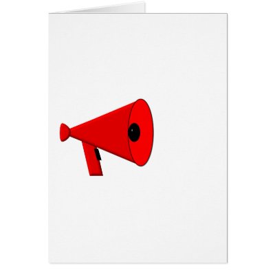 Bullhorn / Megaphone Greeting Card by Artists4God