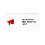 Bullhorn / Megaphone Personalized Address Labels