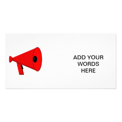 Bullhorn / Megaphone Photo Card by Artists4God