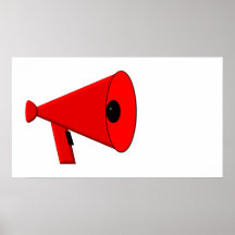 Bullhorn / Megaphone Poster
