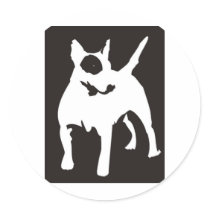 Bulli Terrier Round Stickers