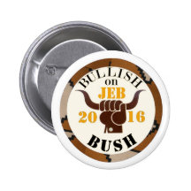 Bullish on Jeb for President 2016 Button