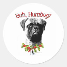Bullmastiff Bah Humbug - Sticker