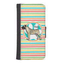 Bullmastiff; Bright Rainbow Stripes iPhone 5 Wallet at Zazzle