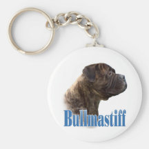 Bullmastiff (brindle) Name Keychains