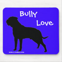 Bullmastiff Bully Love MousePad Blue