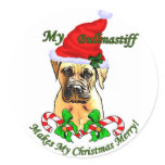 Bullmastiff Christmas Gifts Stickers