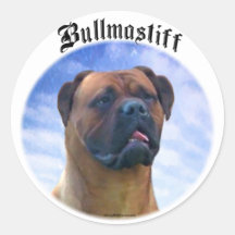 Bullmastiff Clouds Sticker