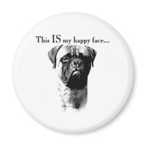 Bullmastiff Happy Face - Magnet by GreyWolfCreation Bullmastiff Happy Face - Magnet