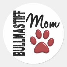 Bullmastiff Mom 2 Round Stickers