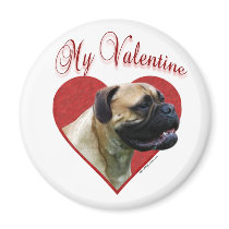 Bullmastiff My Valentine - Magnet