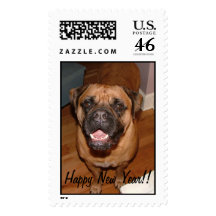 Bullmastiff New Year Postage