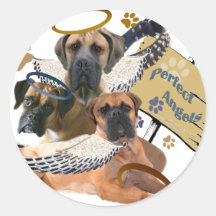 Bullmastiff Perfect Angel Stickers